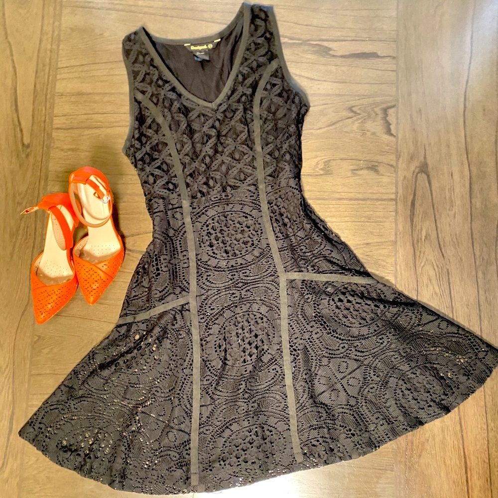 Desigual Black Lacey Dress